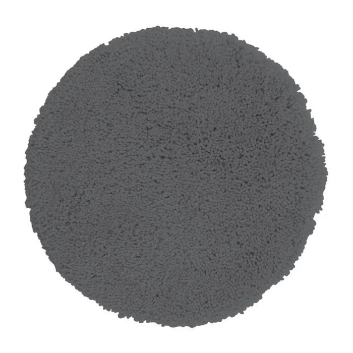 Tapis de bain rond microfibre HIGHLAND Gris Granit Spirella