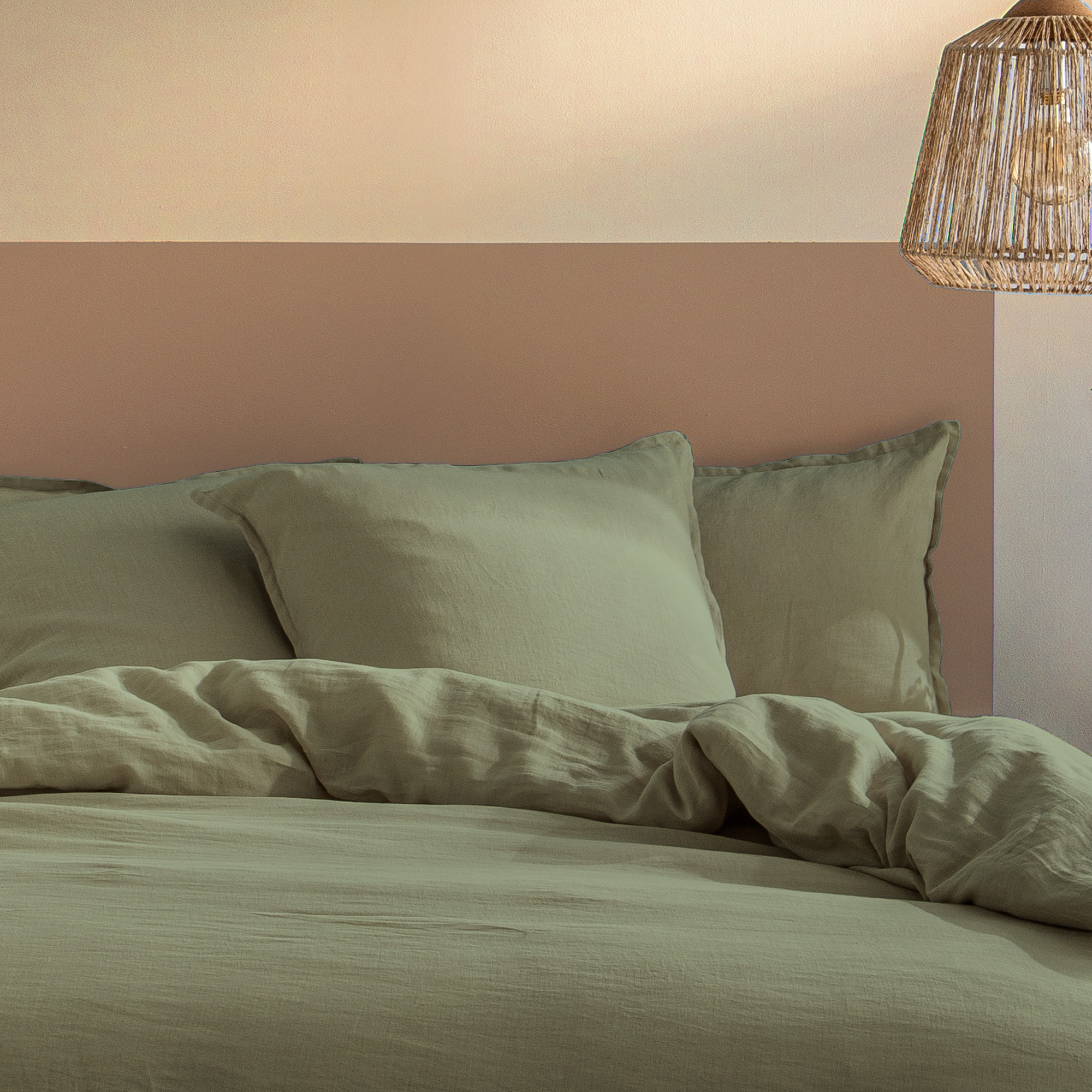 Set de 2 taies d'oreiller unies en lin, PASSION LIN