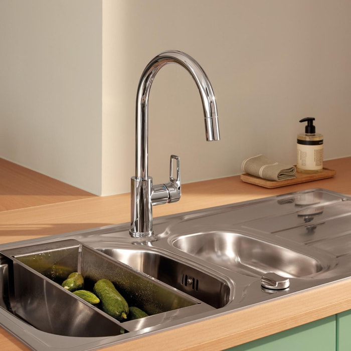 Mitigeur monocommande évier cuisine StartLoop, chromé
