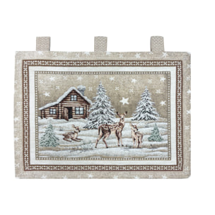 Copriforno Cucina Universale Cinigliato Copertura ProtezioneDecoarzione Forno Disegno Chalet Marrone