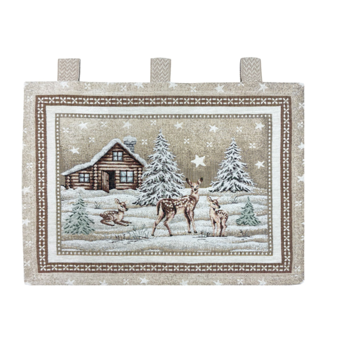 Copriforno Cucina Universale Cinigliato Copertura ProtezioneDecoarzione Forno Disegno Chalet Marrone