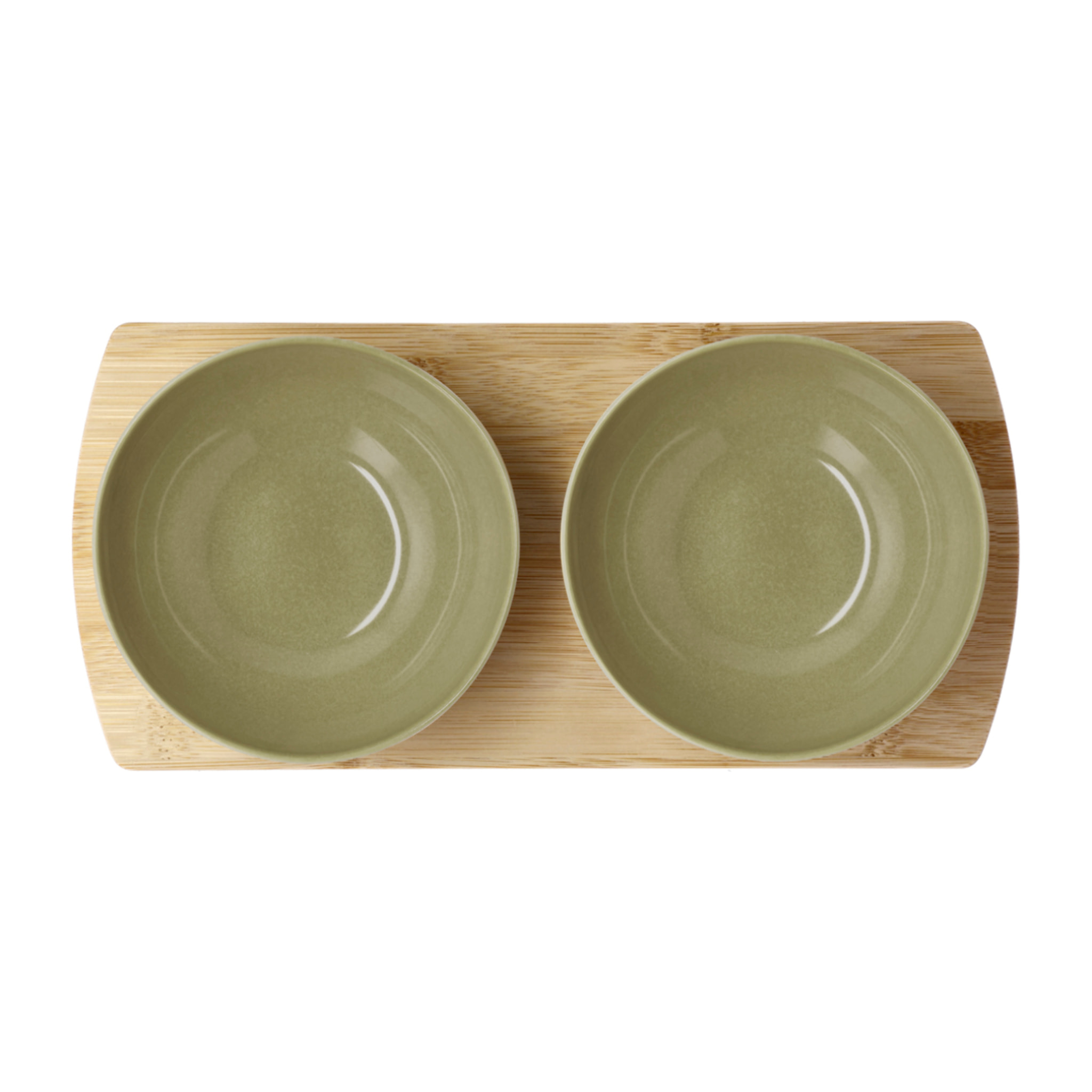 Plateau en bambou avec 2 bols Shoku