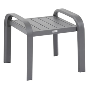 Salon de jardin duo "Elyn" bleu canard & graphite 2 places en aluminium