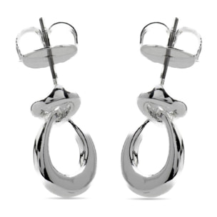 Pendientes Lux by Lux acabados en Rodio