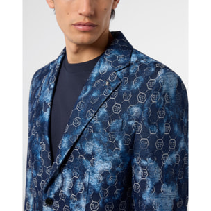 PHILIPP PLEIN Jacquard Denim Blazer Monogram