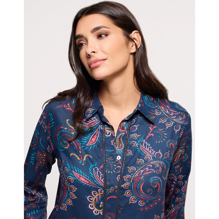 Camisa Manga Larga Azul Marino - Herisir