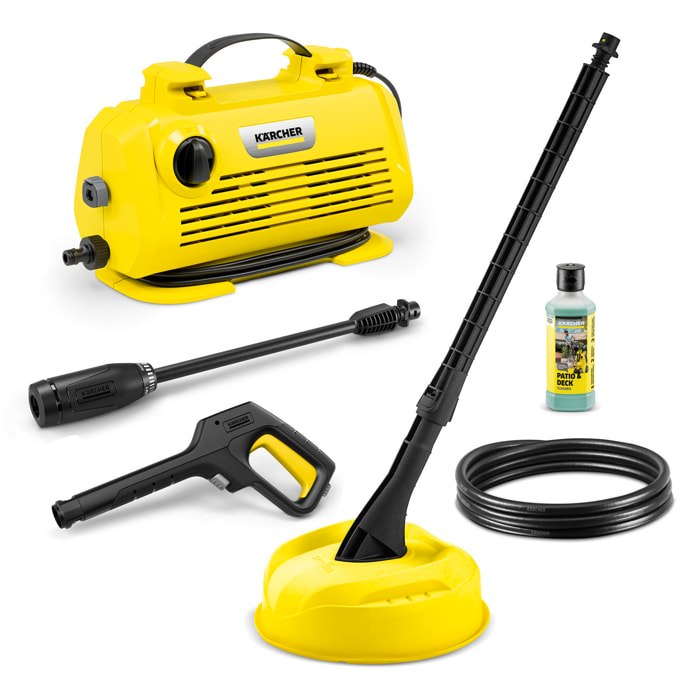 Nettoyeur haute pression Karcher K 2 Horizontal VPS Home - Pression 110 bar- Débit 360 l/h- Kit Home inclus- Position horizontale