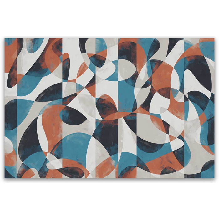 Tableau abstrait formes colorées panoramique Toile imprimée