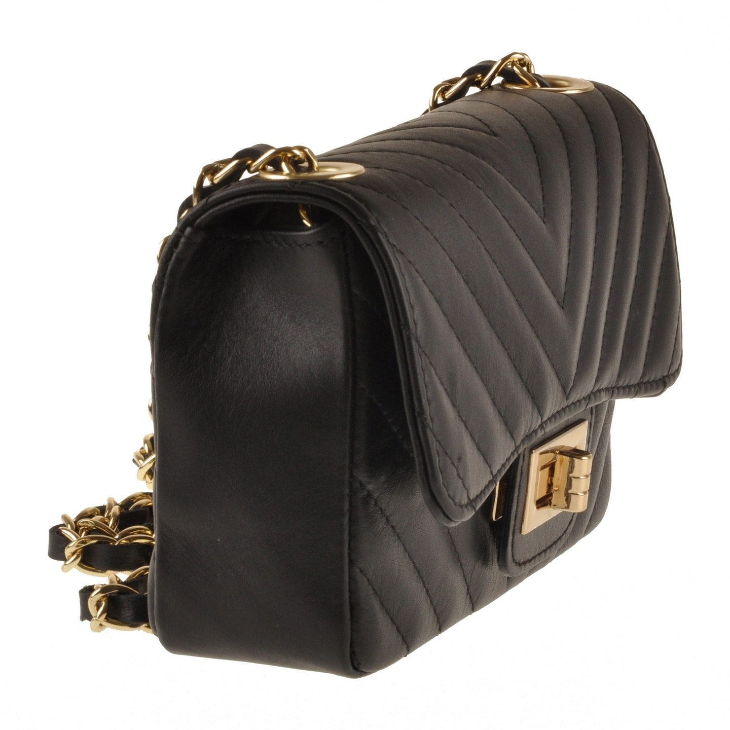 Borse Donna colore Nero-in pelle Made in Italy 20X13X5cm