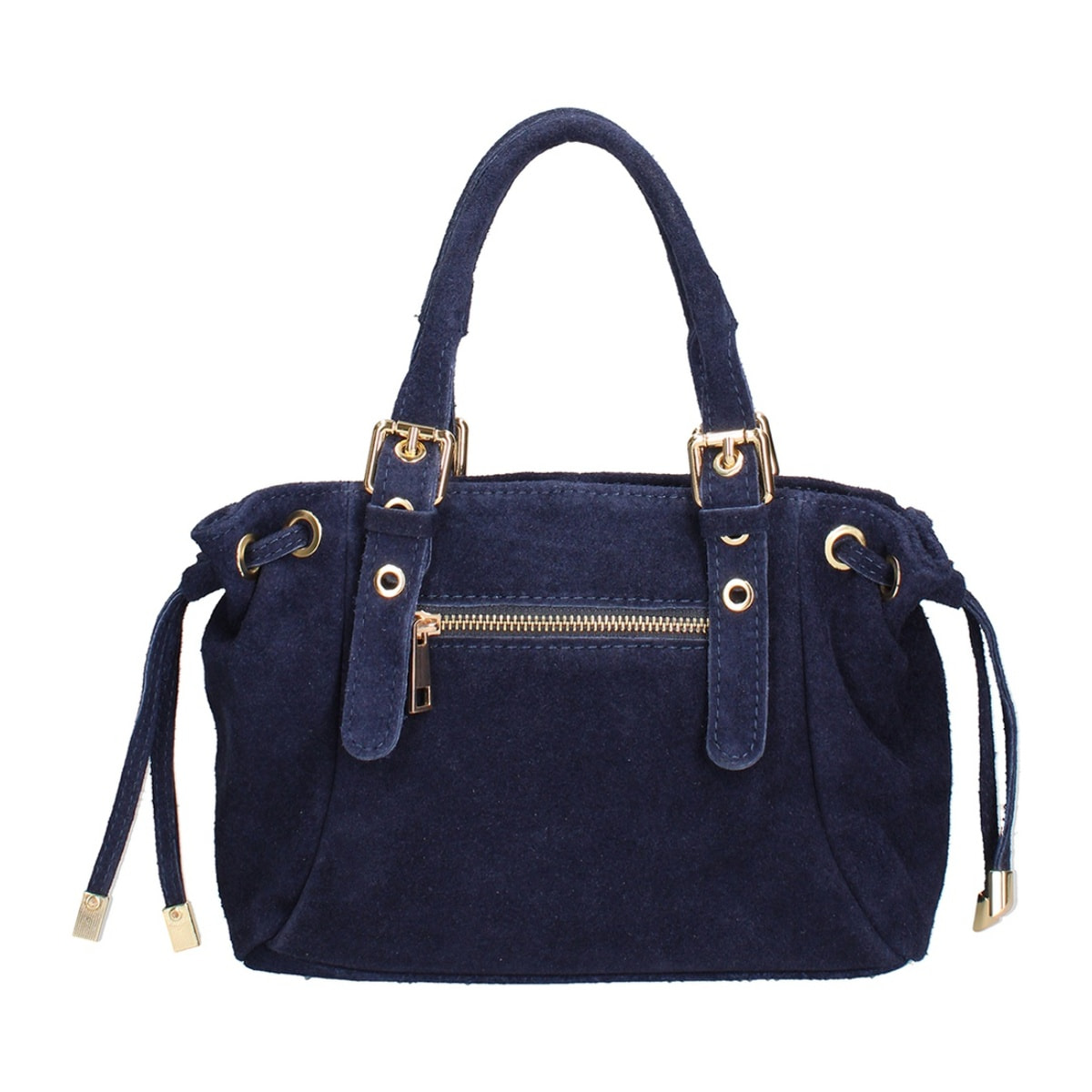 Borsa a mano da donna Made in Italy - Modello Elara Nova - Pelle scamosciata - 14.0 x 8.0 x 25.0 cm