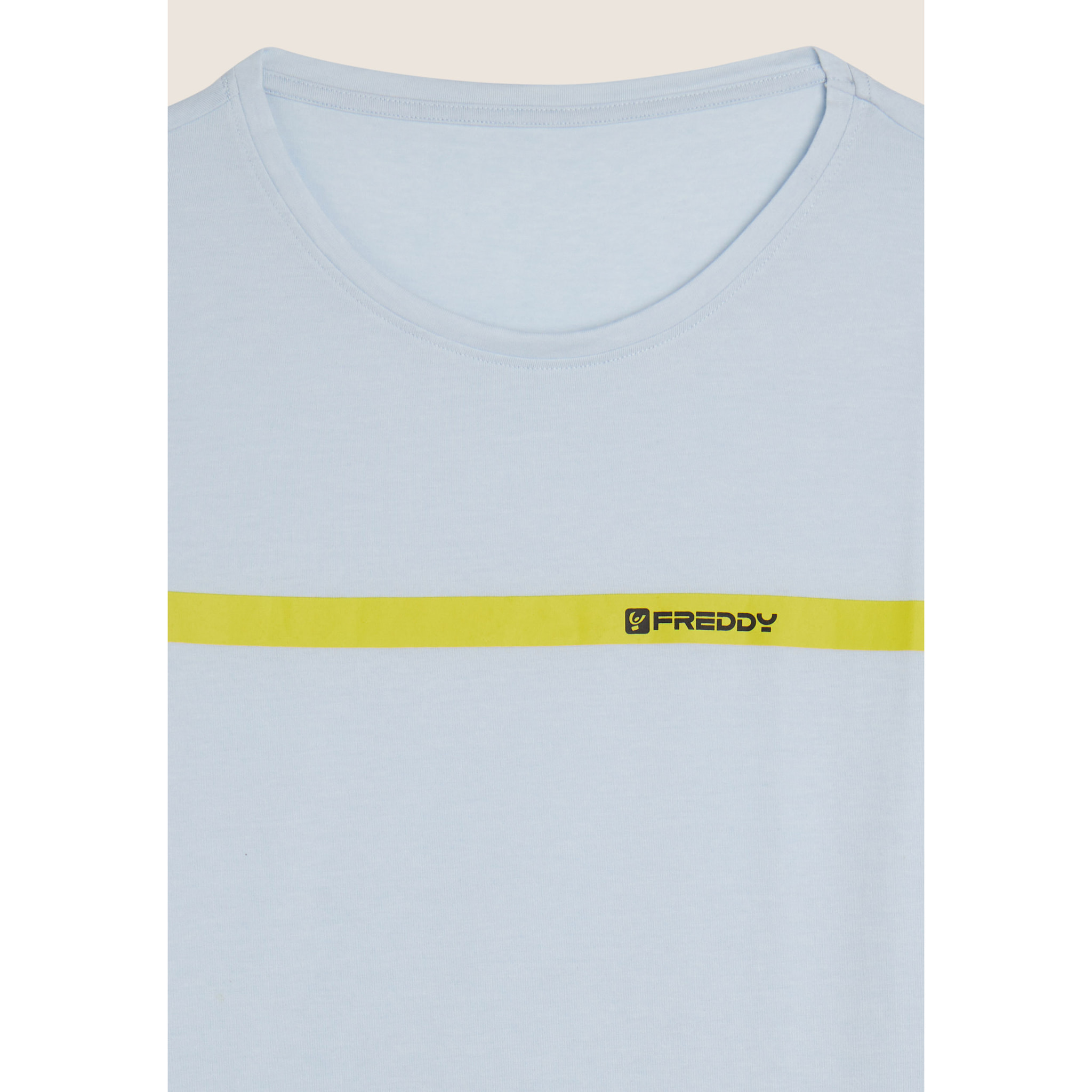 T-shirt Uomo con Banda a Contrasto e Logo FREDDY