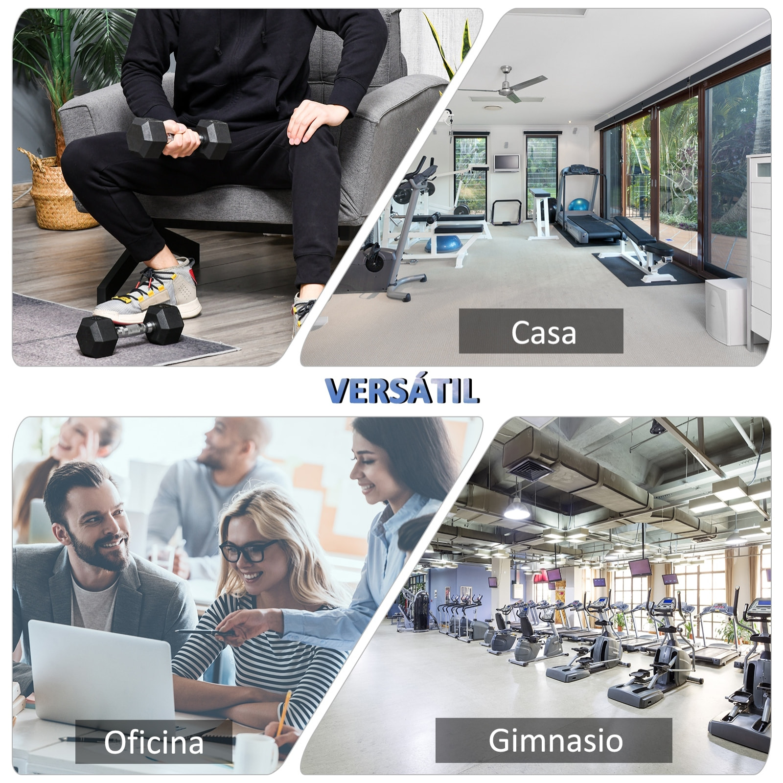 Juego de Mancuernas Hexagonales 2 x 5 kg Juego de Pesas con Barras de Conexión Kit de Entrenamiento de Fitness para Gimnasio en Casa