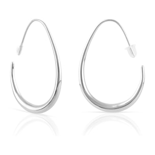 Pendientes de gancho lisos de cobre con recubrimiento electroplateado 29.5 mm.