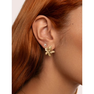 Orecchino Singolo Clover Argento Placcato Oro