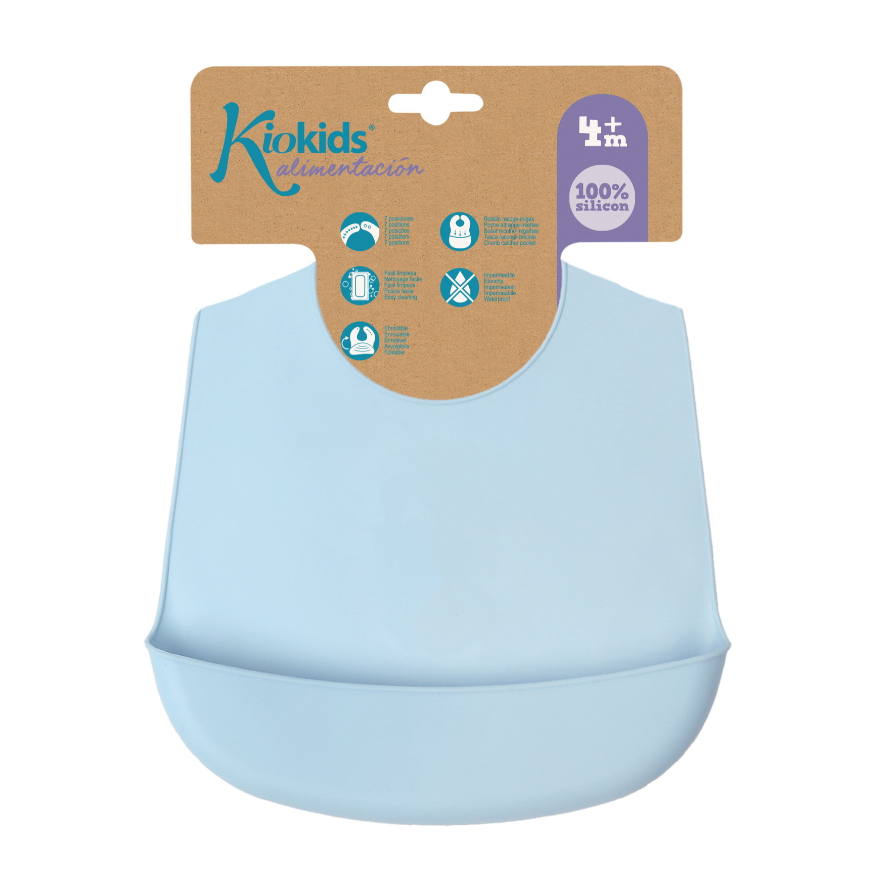 BABERO BLANDITO SILICONA AZUL