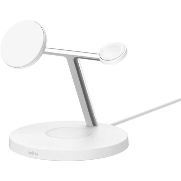 Chargeur induction BELKIN 15W Boost Charge Pro 3en1 Qi2 Blanc