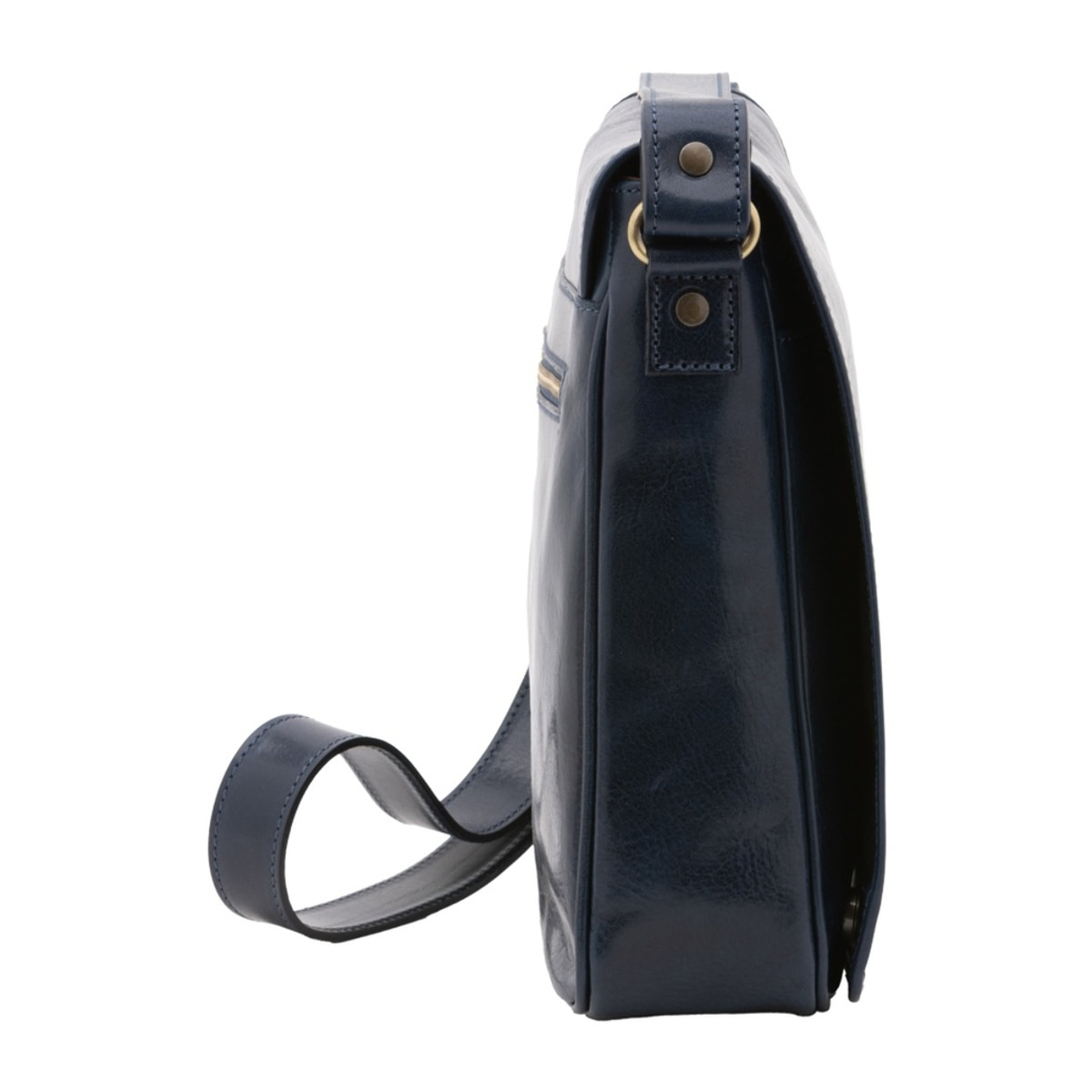 Borsa a tracolla da uomo in vera pelle - Modello False - Made in Italy - 29.0 x 28.0 x 9.0 cm
