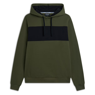 Felpa Uomo Regular fit con Cappuccio e Design Color Block