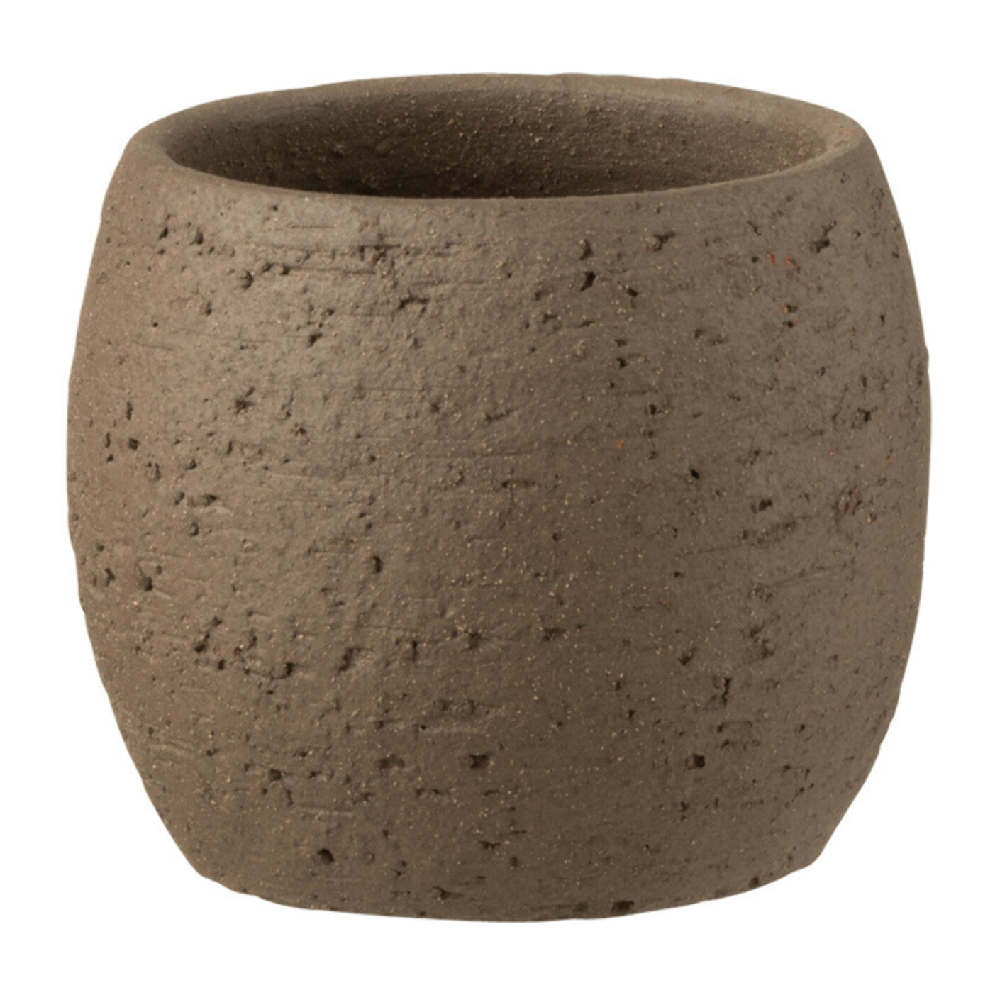J-Line cache-pot Enya - céramique - marron - small - Ø 16 cm