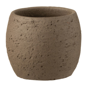 J-Line cachepot Enya - céramique - marron - small - Ø 16.00 cm