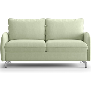 Canapé droit convertible 3 places en tissu chenille - ouverture express - NOVOLI