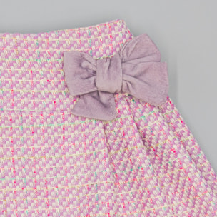 Falda Lila De Tejido Estructurado