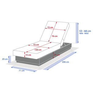 Lit de piscine "Allure" avoine polyester et aluminium