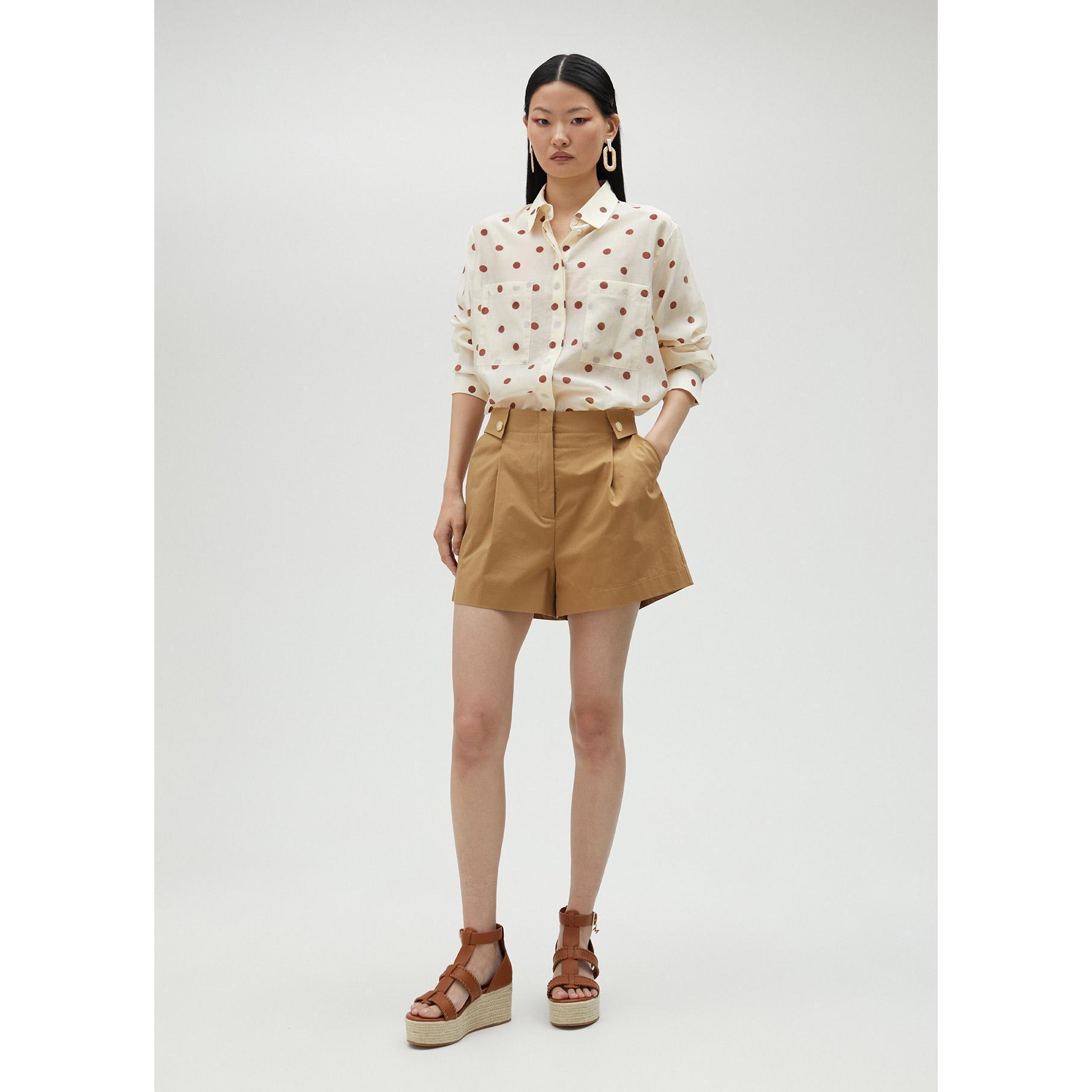 Camicia pois semitrasparente