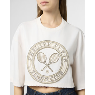 PHILIPP PLEIN Cropped T-Shirt Tennis Club