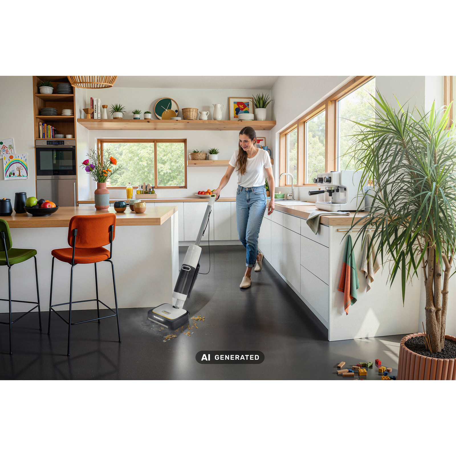 Balai vapeur aspirateur Karcher SCV 4 Steam Vac 1600 W - élimine virus/bactérie