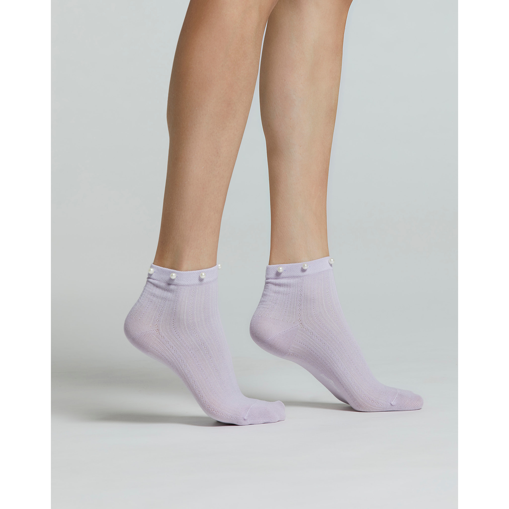 CALZA COTONE MORGANA CON PERLE