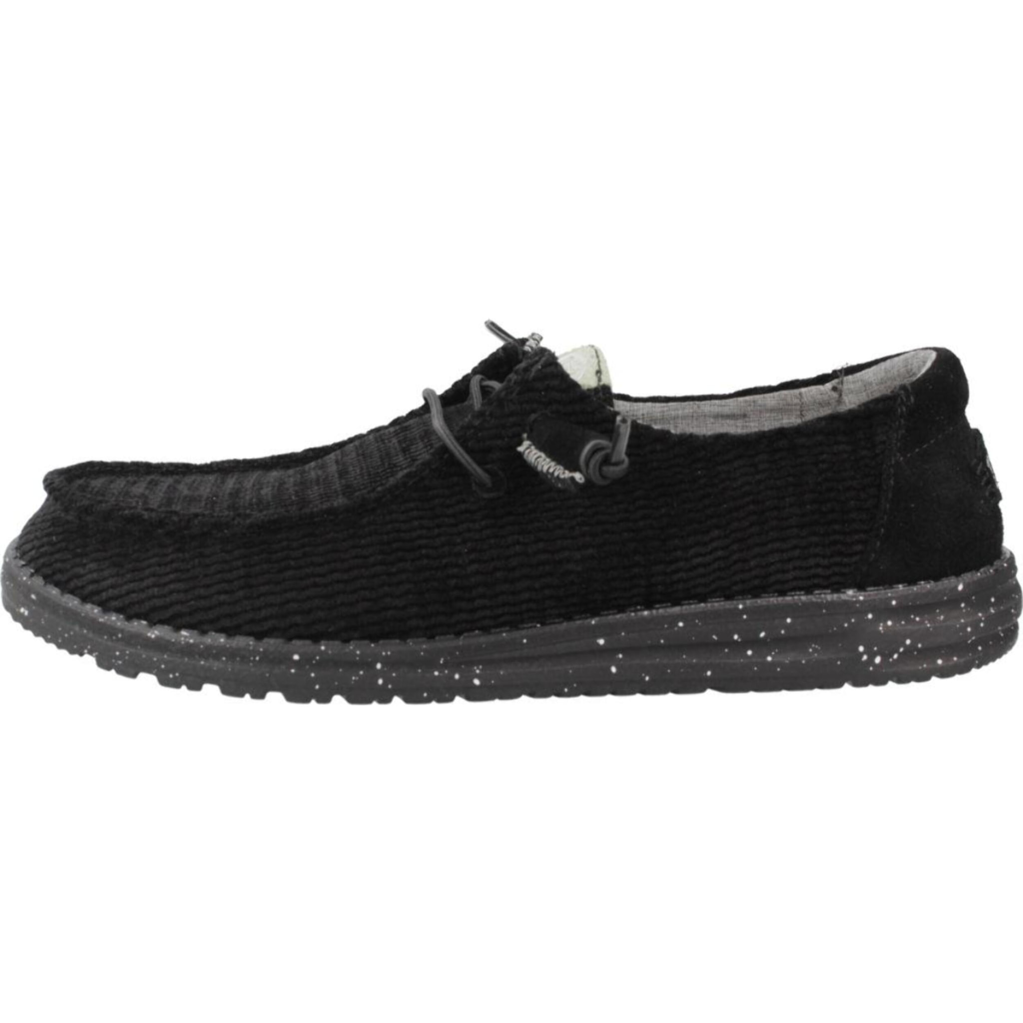 Zapatos Casual Mujer de la marca HEY DUDE  modelo WAVE CORDUROY NEGRO