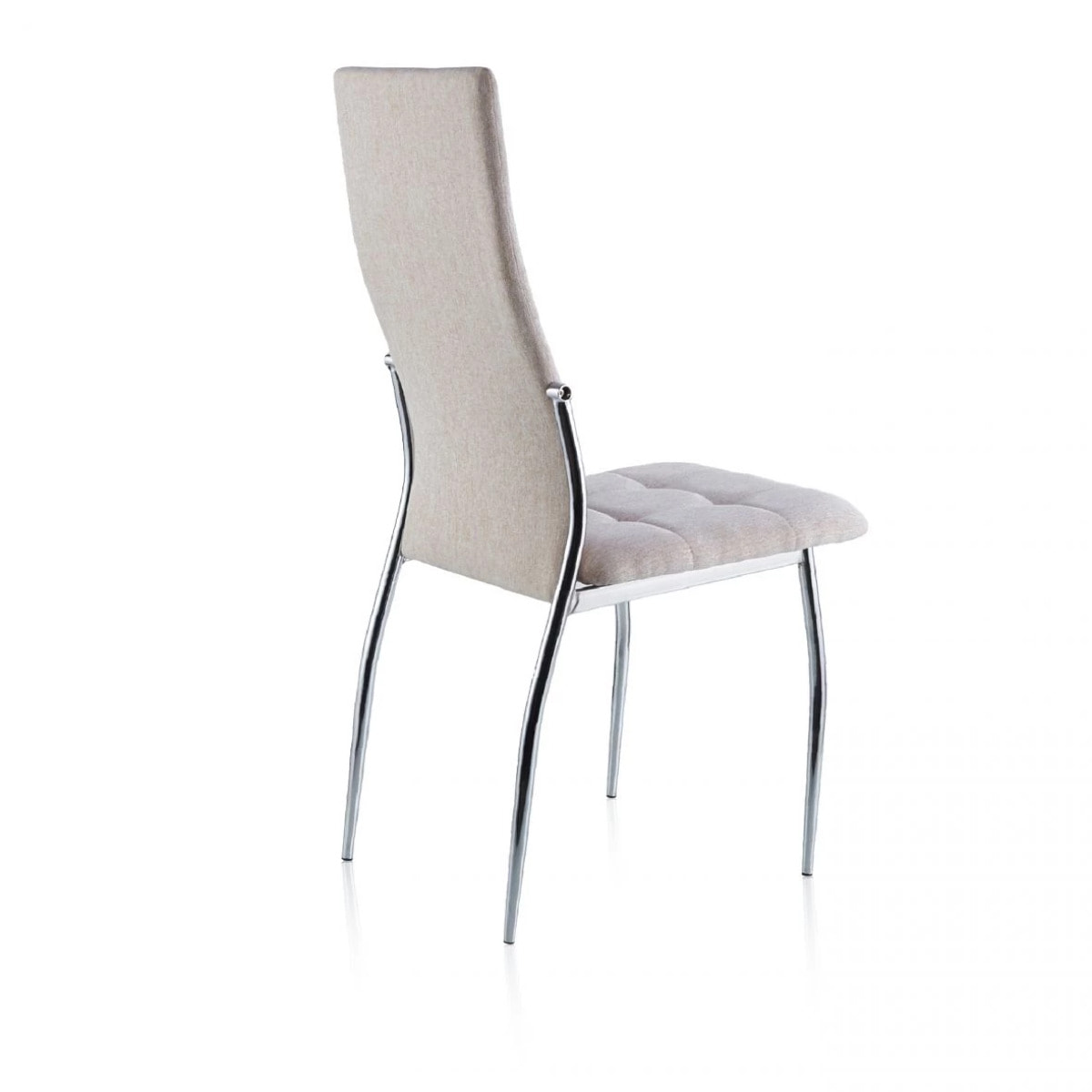 Pack 4 sillas de comedor en tejido beige 57x44 cm Diana Tejido - Beige