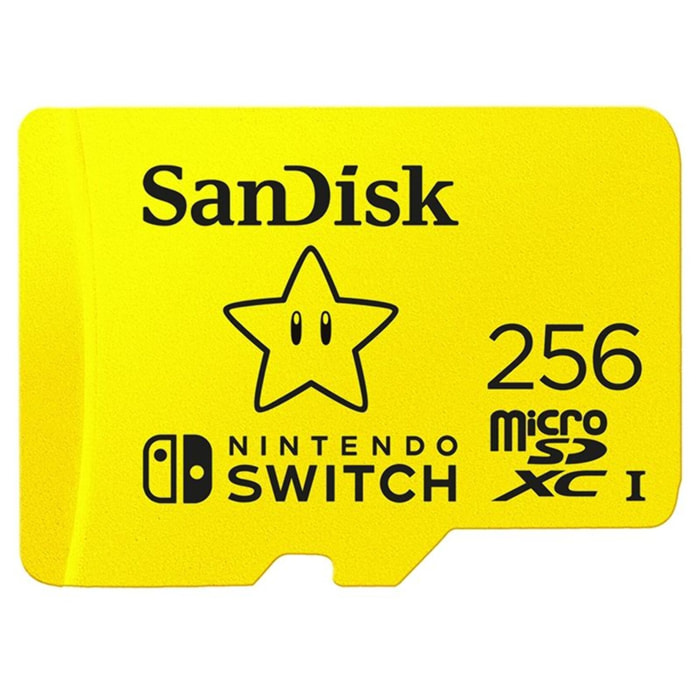 Carte Micro SD SANDISK Nintendo Switch microSDXC 256GB