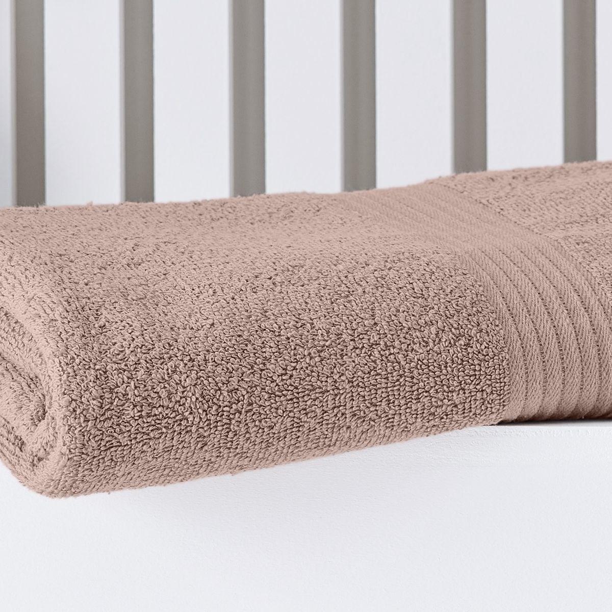 Serviette de bain uni ESSENTIAL rose