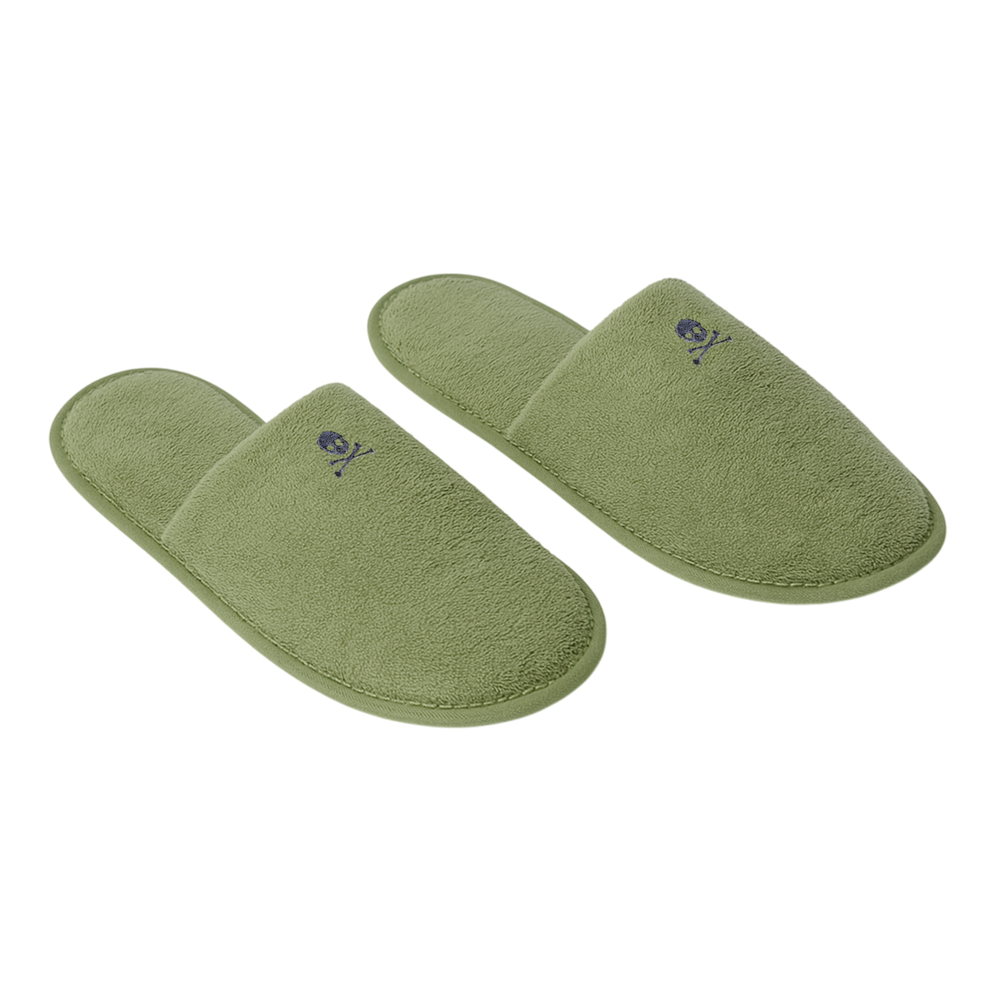 Scalpers zapatilla lisa con bordado khaki