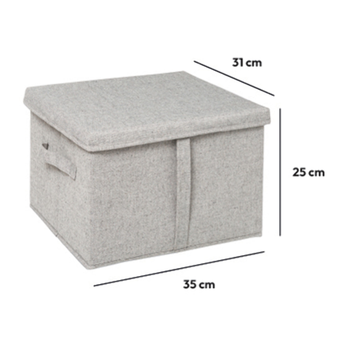Boîte de rangement 35x31x25cm Gris clair Orga