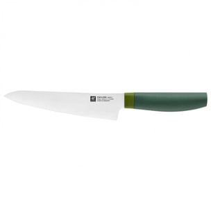 ZWILLING NOW S VERT Couteau à Pain + Couteau de Chef + Couteau de Chef Compact + Couteau Universel + Planche à découper