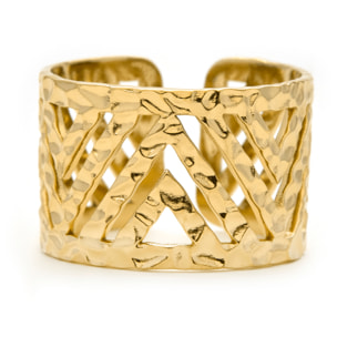 Anillo acabado en oro amarillo de 18K