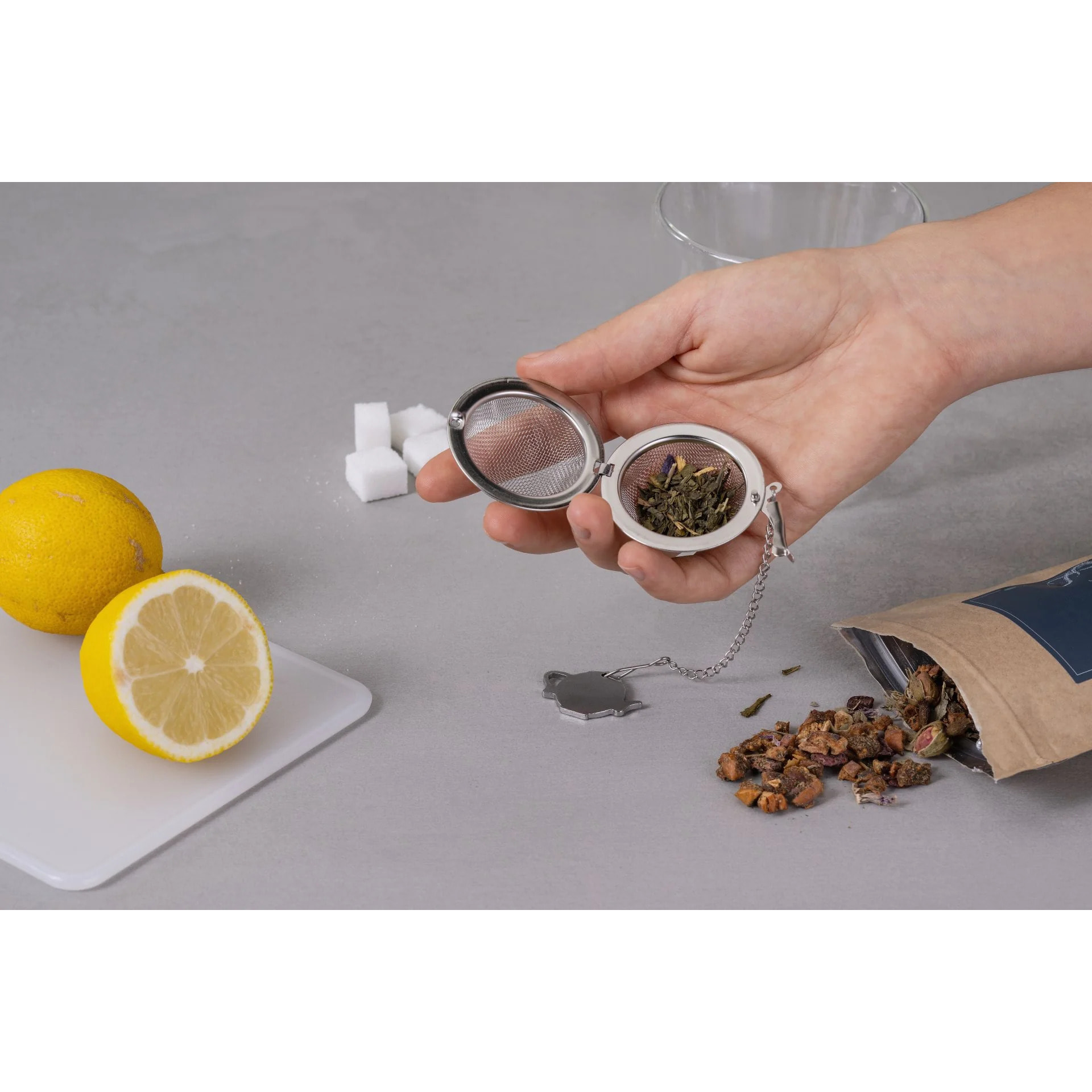 Boule a thé avec chaine en inox Fackelmann Essential