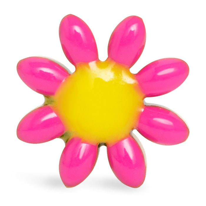Orecchino Pink Daisy May in Acciaio Placcato Oro