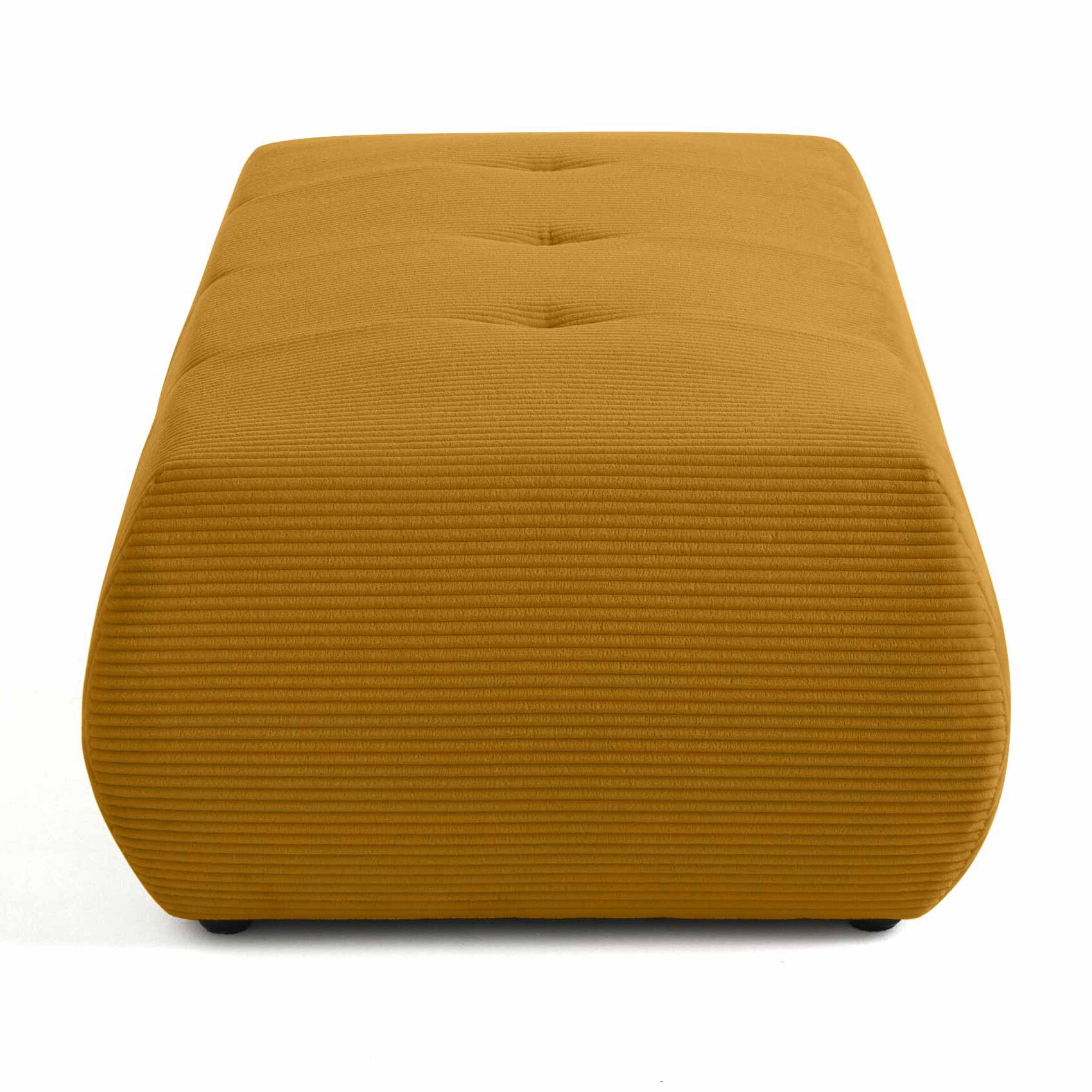 Onyx - pouf d'appoint - en velours côtelé - Jaune