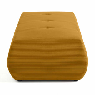Onyx - pouf d'appoint - en velours côtelé - Jaune