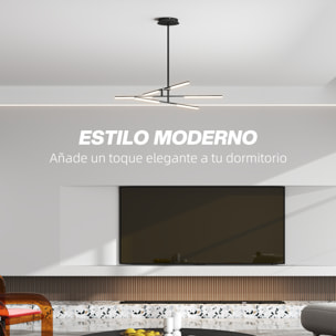 Lámpara Colgante Moderna, Lámpara de Techo LED con Ángulo de Luz Ajustable, Pantalla de Acrílico, Iluminación para Dormitorio, Comedor, Cocina, Salón, Restaurante, Negro
