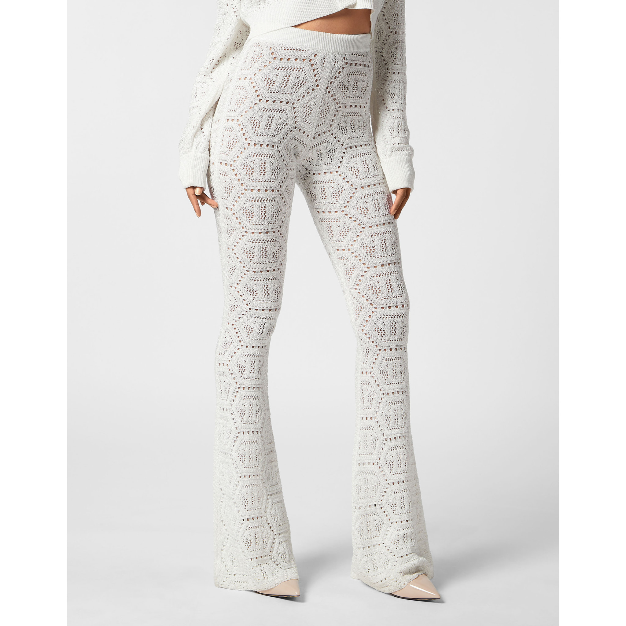 PHILIPP PLEIN Flare Trousers MONOGRAM
