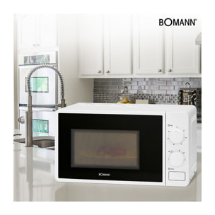 Four micro-onde 20L 1150W Bomann MW 6014 CB Blanc