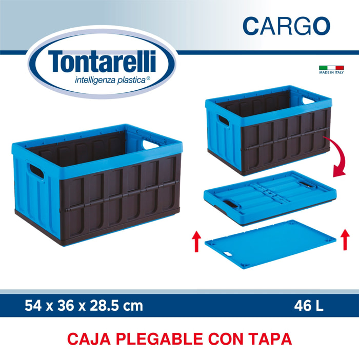 Caja multiusos azul y negro