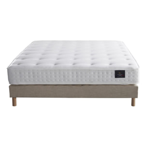 Ensemble Matelas ressorts ensachés REFLET + Sommier tapissier 11 cm