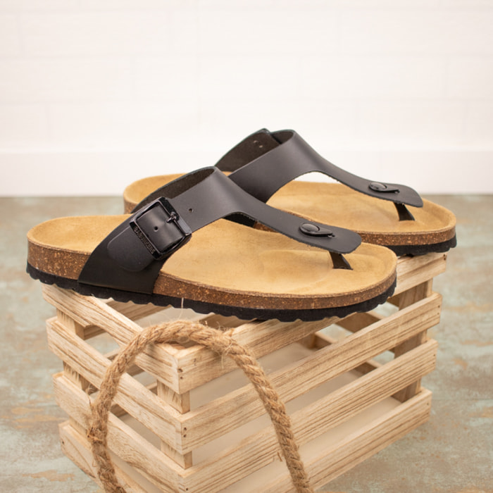 SANDALIA BABUNKERS NEGRO