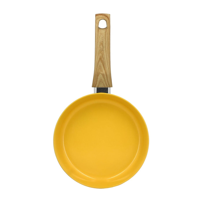 Poêle 20cm avec revêtement céramique jaune - tous feux COLORAMA